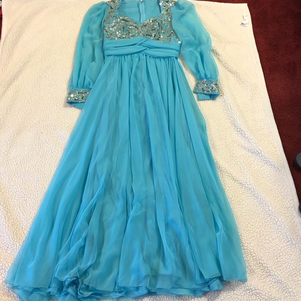 Vintage formal dress sequin bodice
